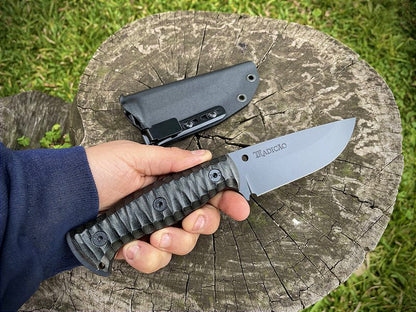Faca para Bushcraft e Sobrevivência modelo EDC Bainha em Kydex