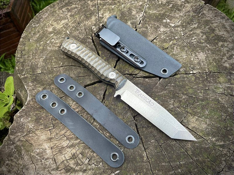 Faca para EDC, modelo Companion Tantô Inox Sandvik 14c28n