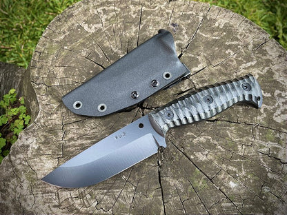 Faca para Bushcraft e Sobrevivência modelo EDC Bainha em Kydex